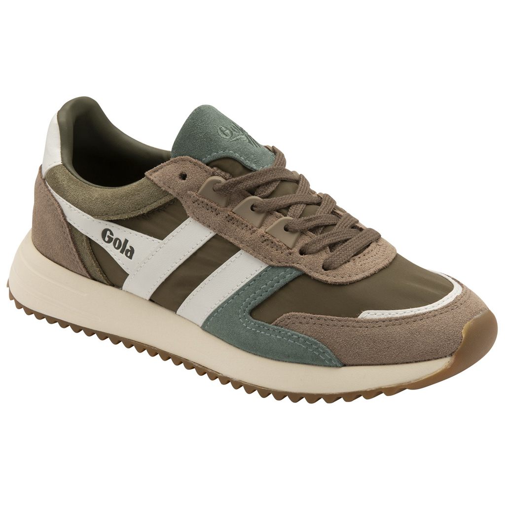 Gola Classics Chicago Sneakers Khaki Wit Nederland | 608-IWEGXT