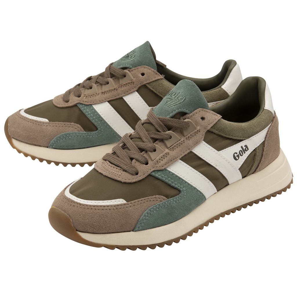 Gola Classics Chicago Sneakers Khaki Wit Nederland | 608-IWEGXT
