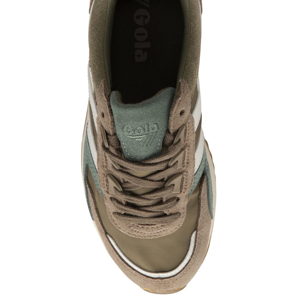 Gola Classics Chicago Sneakers Khaki Wit Nederland | 608-IWEGXT