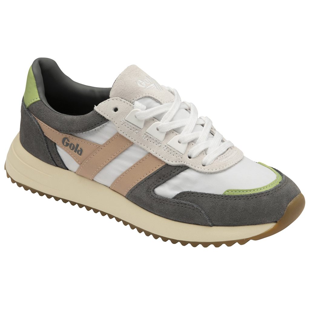 Gola Classics Chicago Sneakers Wit Roze Groen Nederland | 619-LNVHDJ