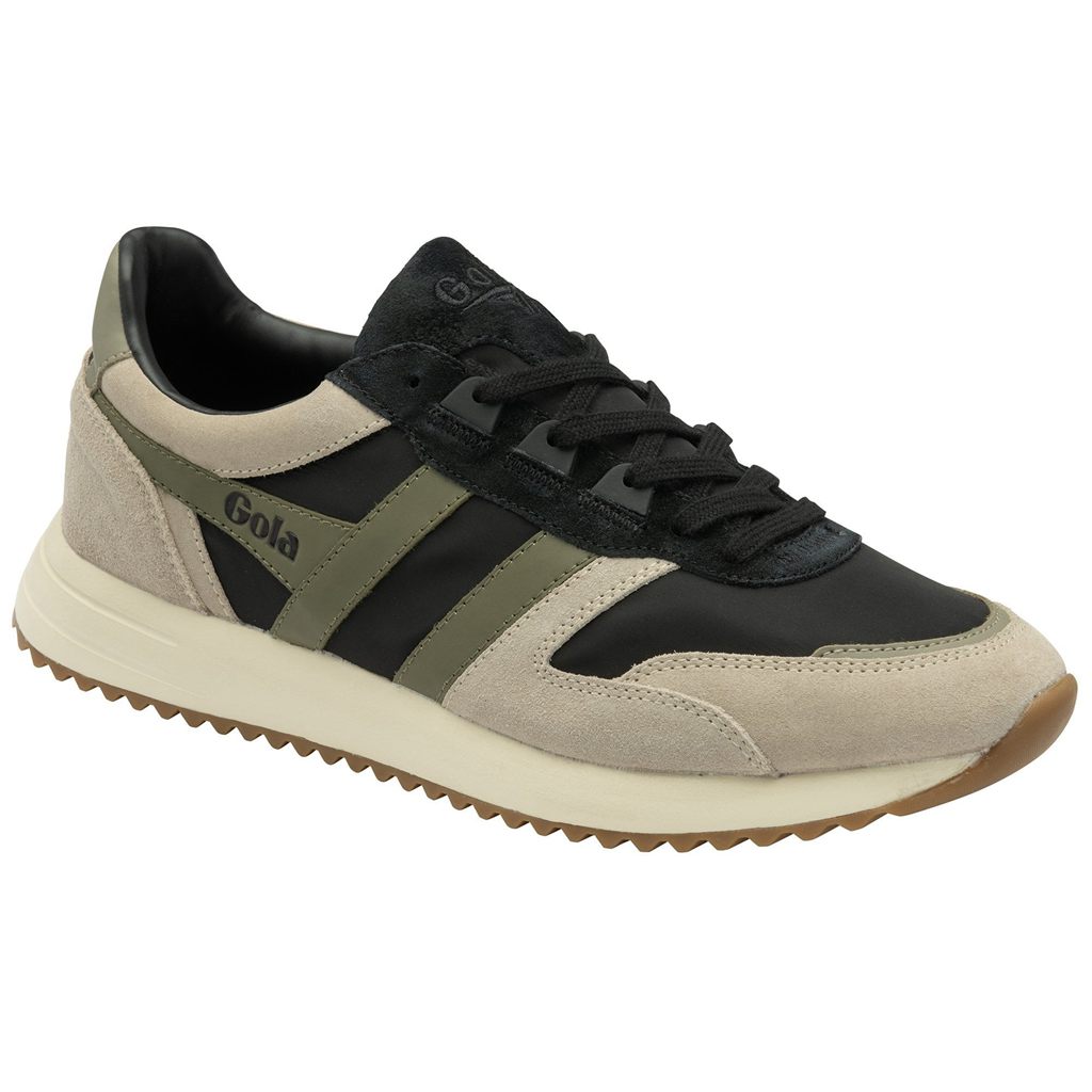Gola Classics Chicago Sneakers Zwart Grijs Khaki Nederland | 986-FAIGXK