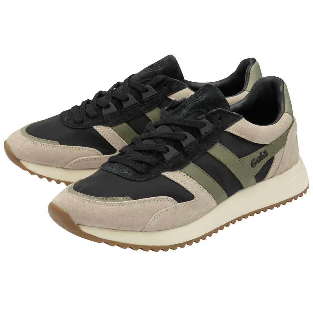 Gola Classics Chicago Sneakers Zwart Grijs Khaki Nederland | 986-FAIGXK