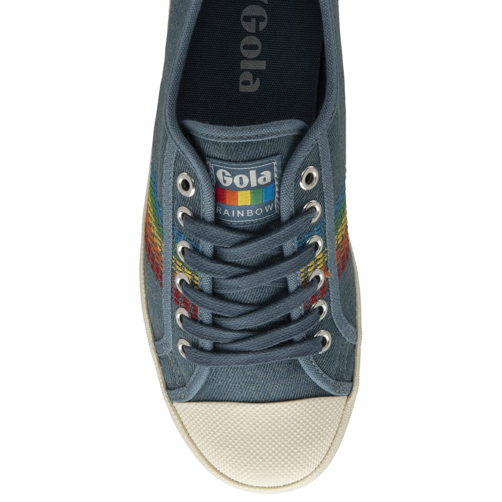 Gola Classics Coaster Rainbow Stitch Shoes Denim Multi Nederland | 781-TZMPQL