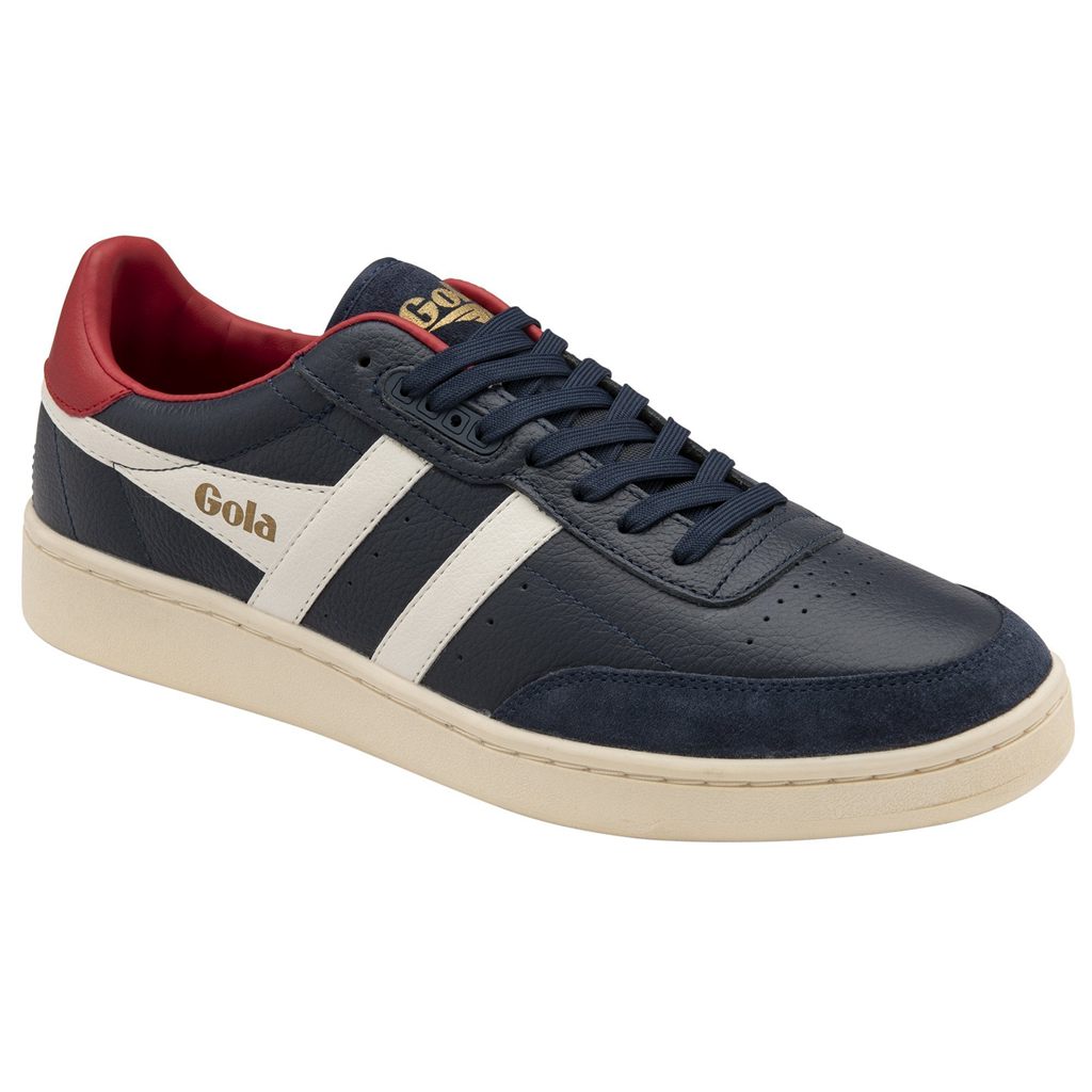 Gola Classics Contact Leather Sneakers Donkerblauw Wit Dieprood Nederland | 234-AFXTYQ