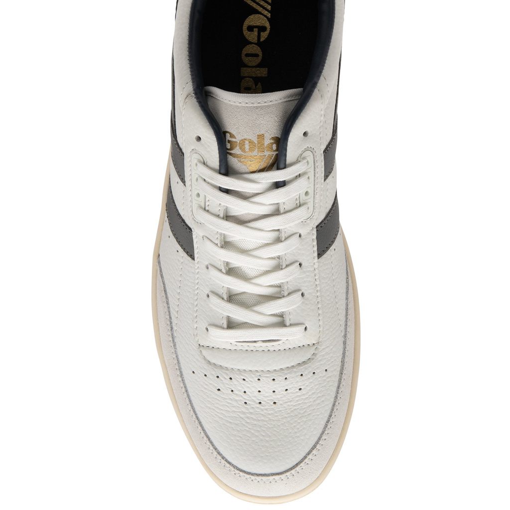 Gola Classics Contact Leather Sneakers Wit Donkerblauw Nederland | 067-JNGMBA