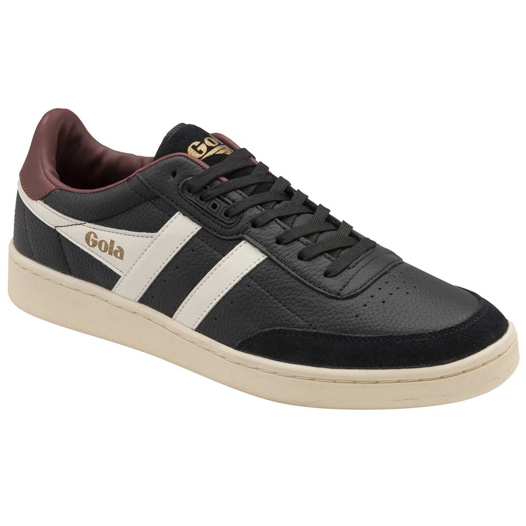 Gola Classics Contact Leather Sneakers Zwart Wit Bordeaux Nederland | 910-ZAIMRP