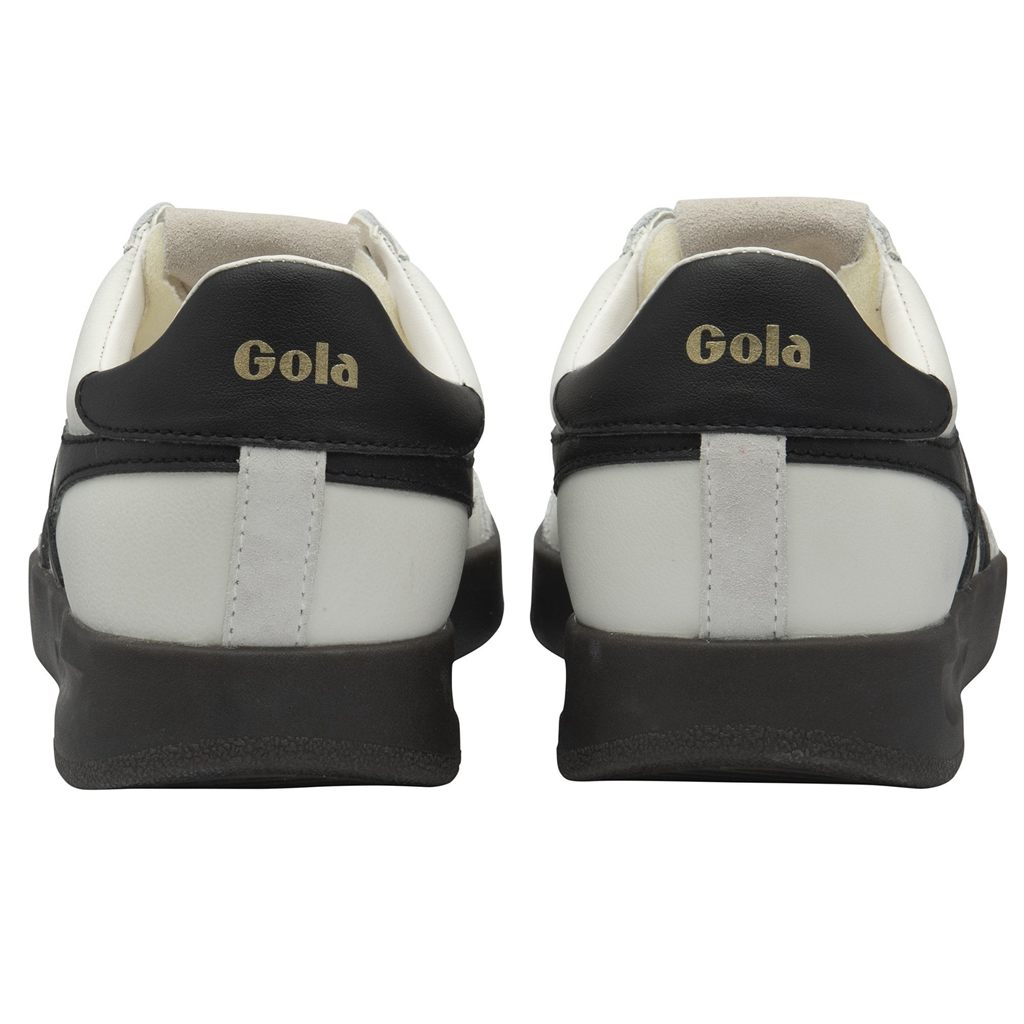 Gola Classics Cyclone Leather Sneakers Wit Zwart Donker Nederland | 610-ITWSMK
