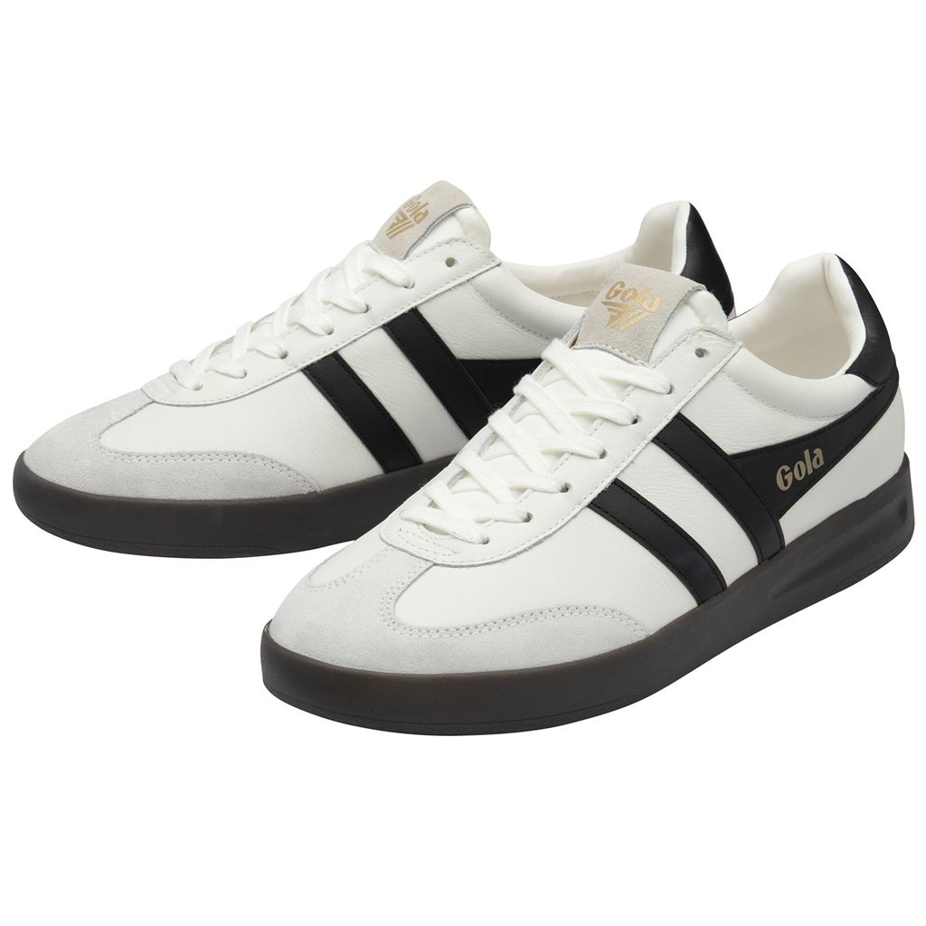 Gola Classics Cyclone Leather Sneakers Wit Zwart Donker Nederland | 827-XIAYFS