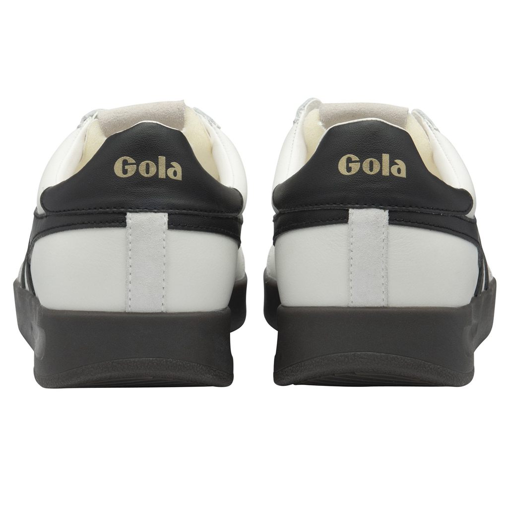 Gola Classics Cyclone Leather Sneakers Wit Zwart Donker Nederland | 827-XIAYFS
