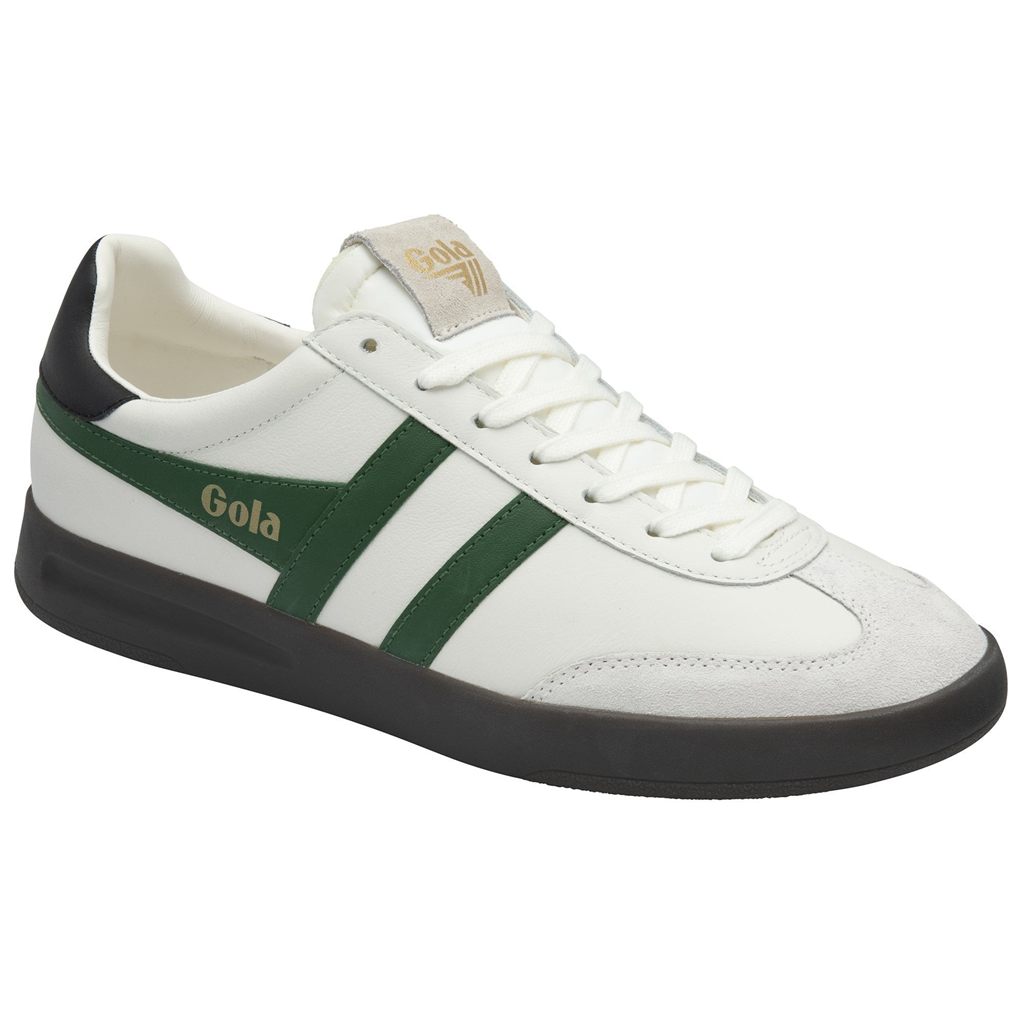 Gola Classics Cyclone Leather Sneakers Wit Zwart Donker Nederland | 603-LJYDZN