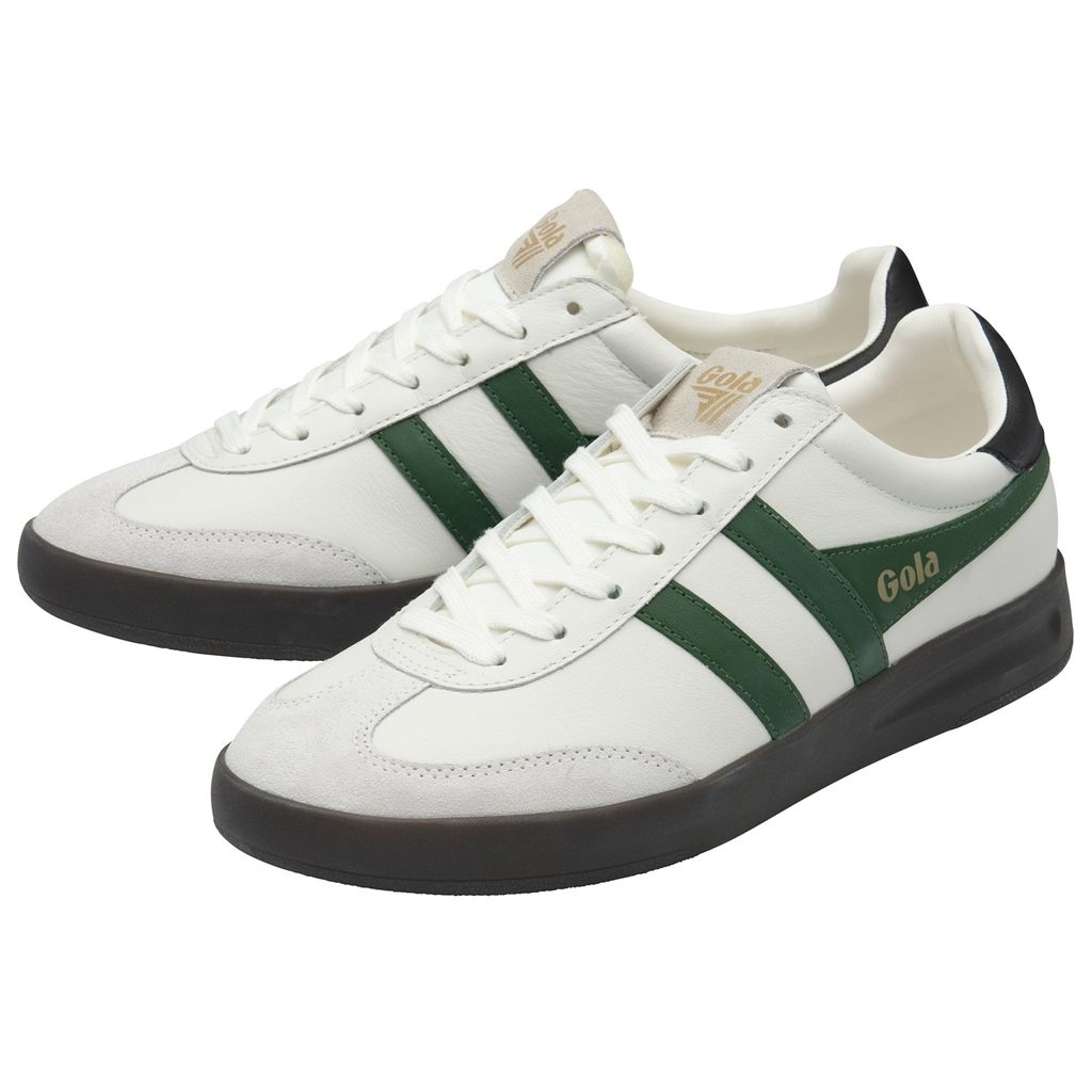 Gola Classics Cyclone Leather Sneakers Wit Zwart Donker Nederland | 603-LJYDZN