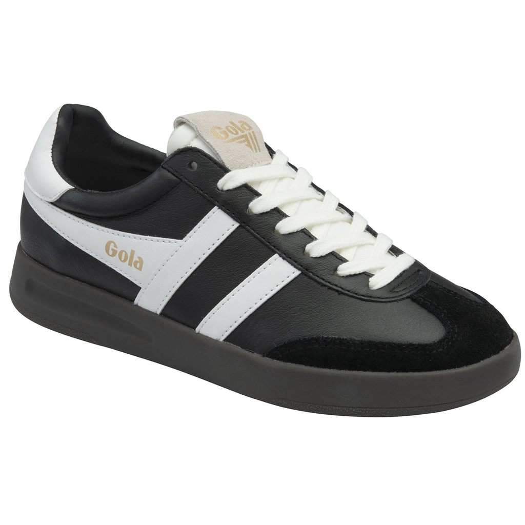 Gola Classics Cyclone Leather Sneakers Zwart Wit Donker Nederland | 768-EFWLVD