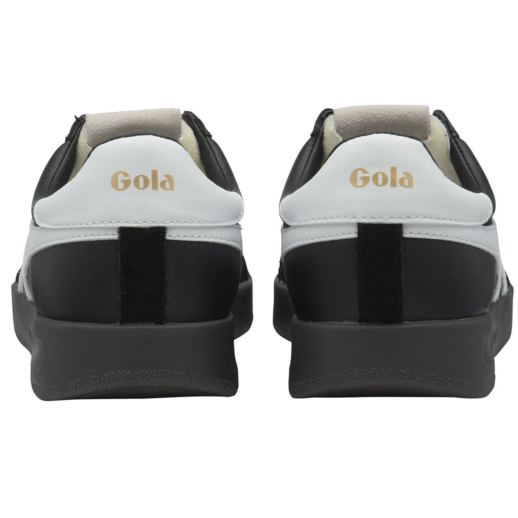 Gola Classics Cyclone Leather Sneakers Zwart Wit Donker Nederland | 768-EFWLVD