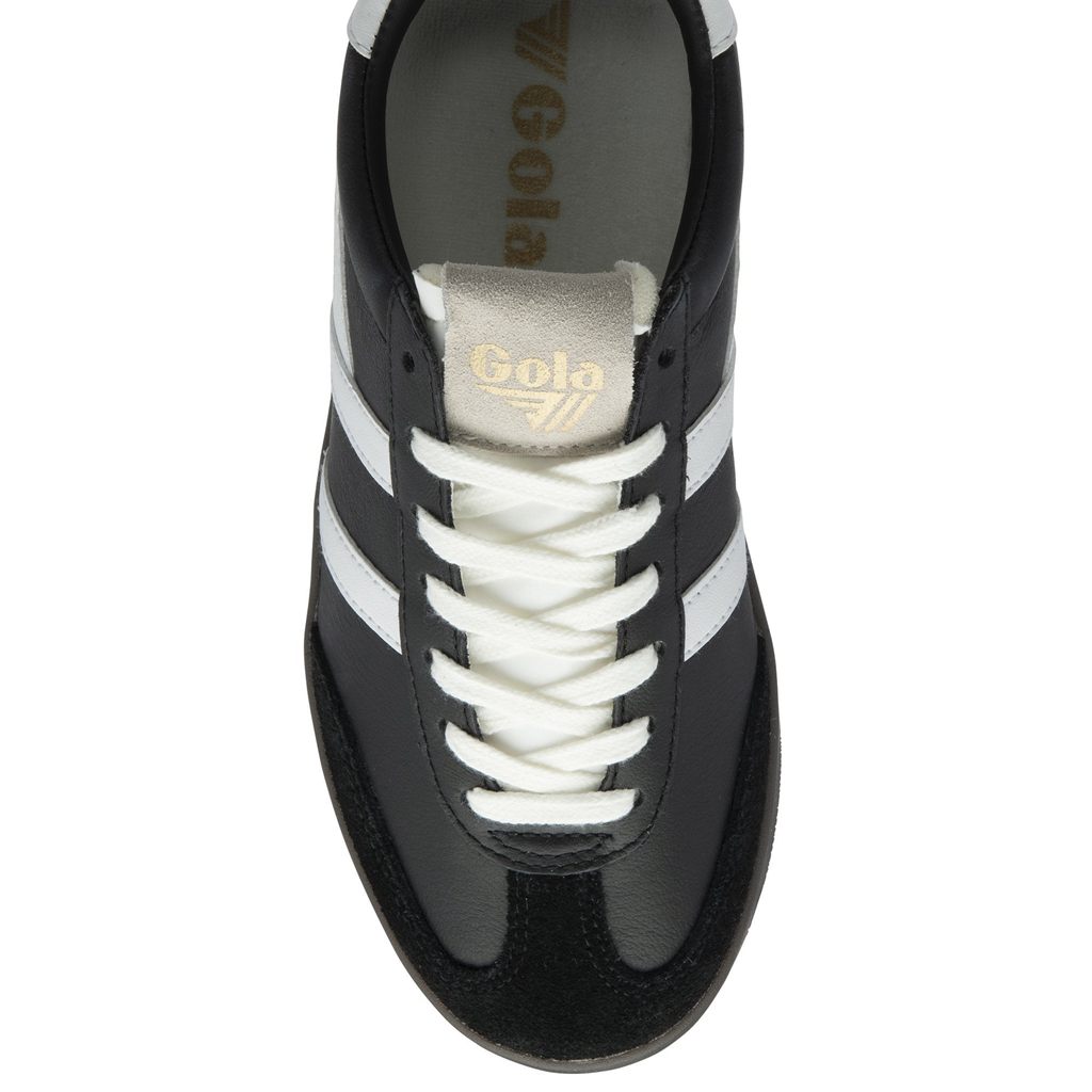 Gola Classics Cyclone Leather Sneakers Zwart Wit Donker Nederland | 768-EFWLVD