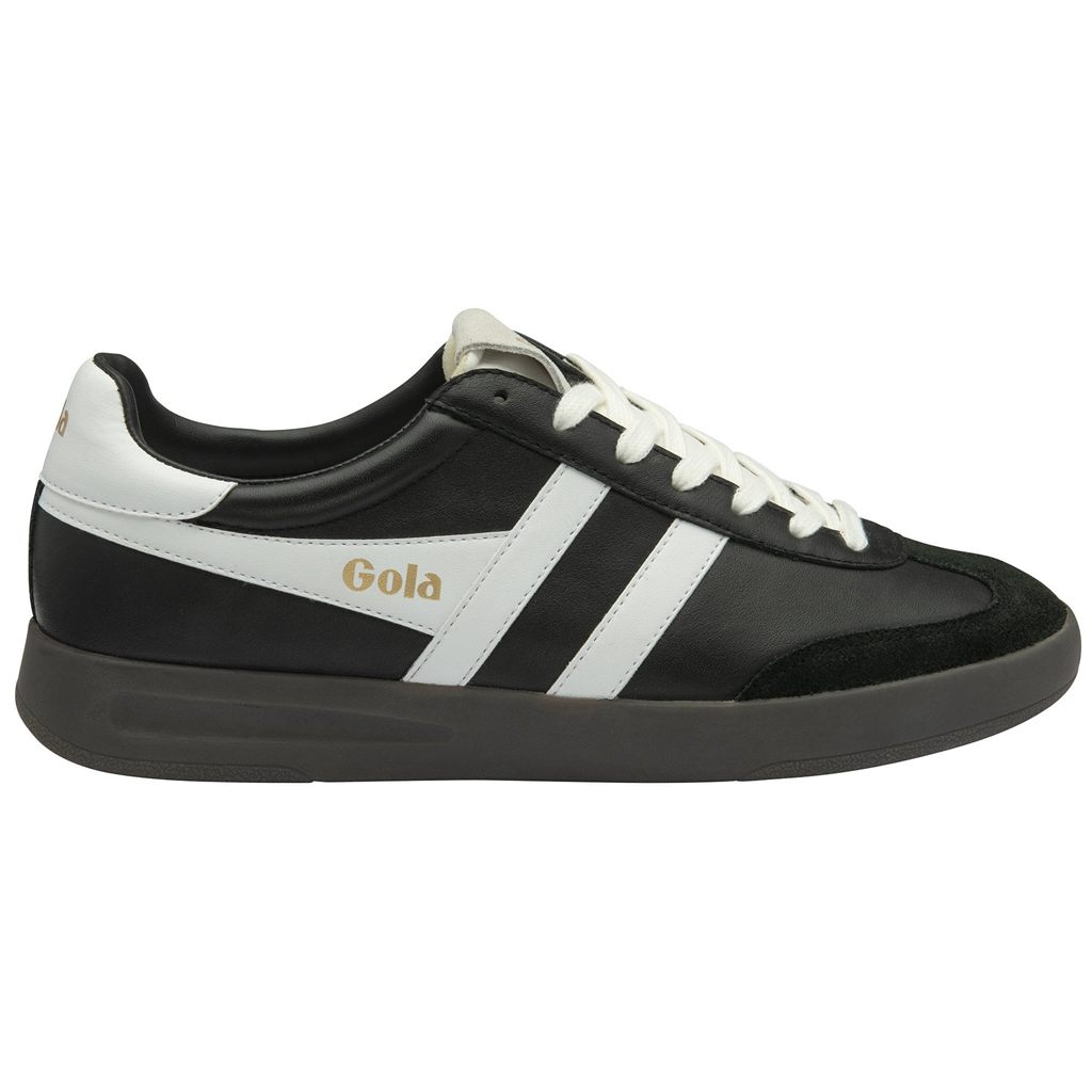 Gola Classics Cyclone Leather Sneakers Zwart Wit Donker Nederland | 098-LCEYBZ