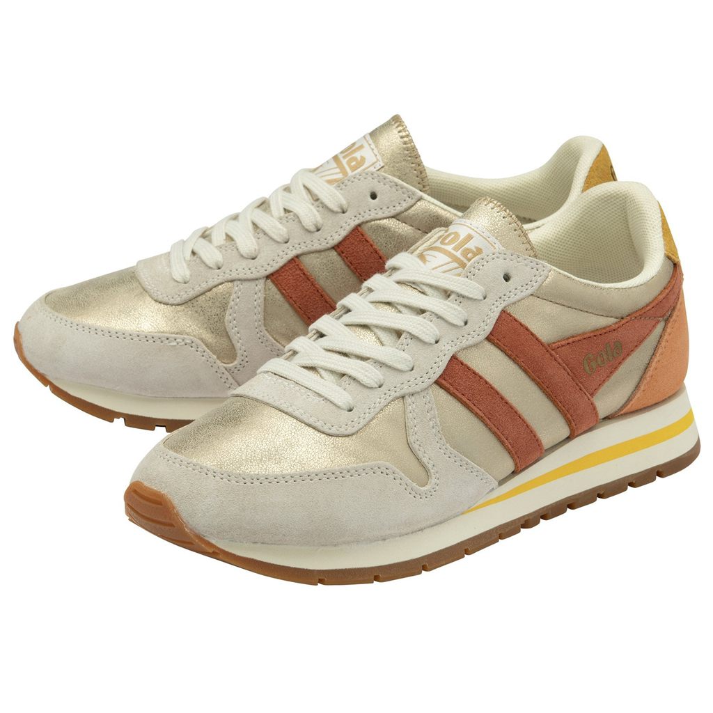 Gola Classics Daytona Blaze Sneakers Goud Oranje Nederland | 349-ZLGEJI
