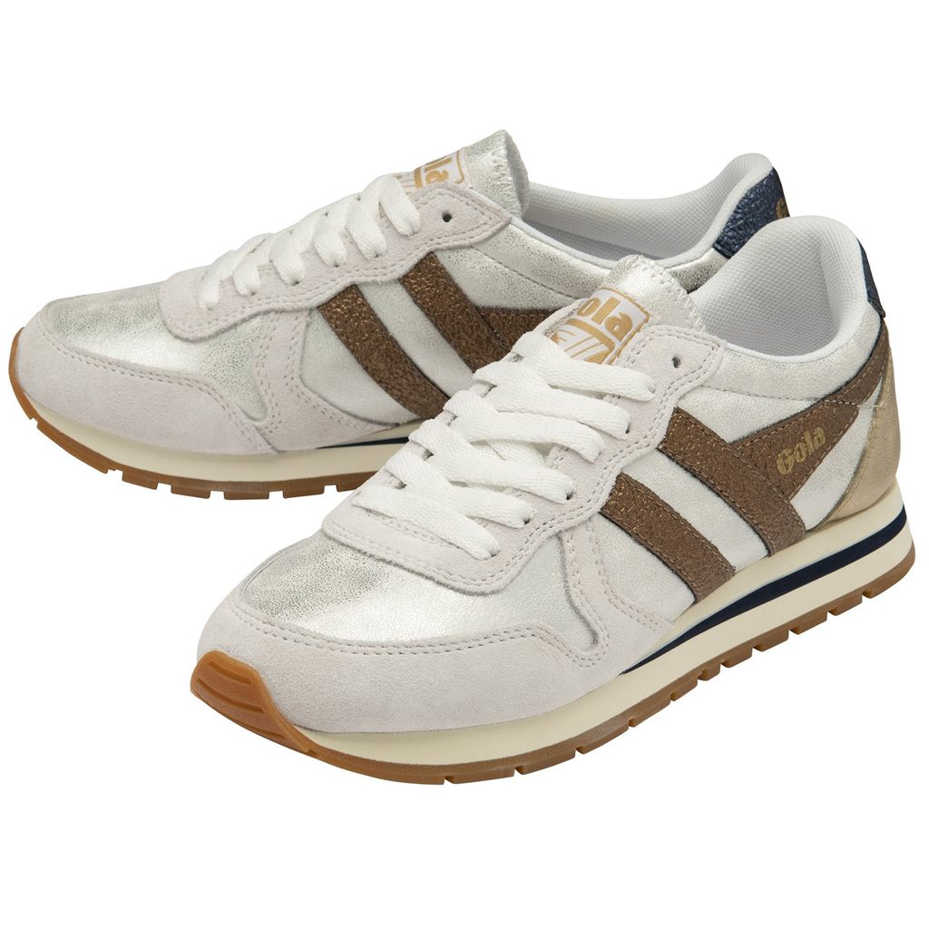 Gola Classics Daytona Blaze Sneakers Wit Koper Donkerblauw Nederland | 941-LNGQEK