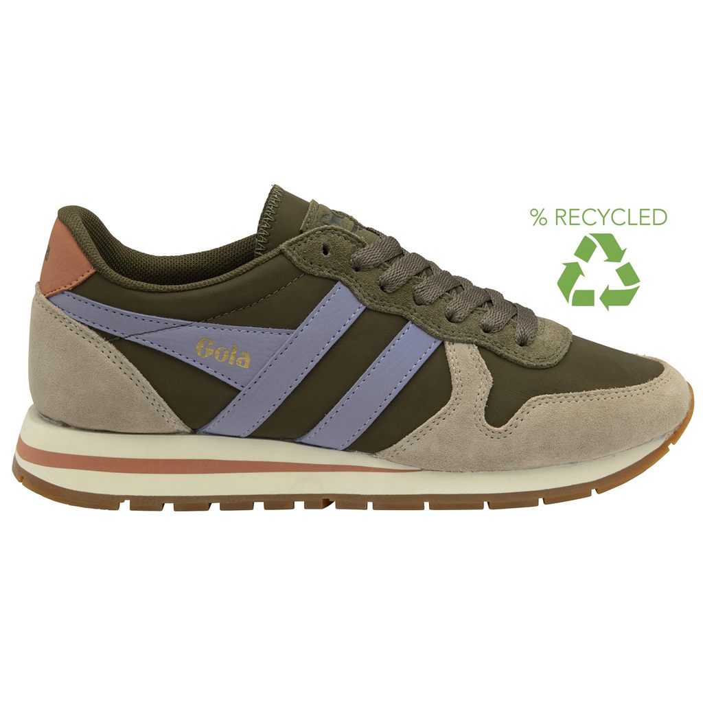 Gola Classics Daytona Chute Sneakers Khaki Lavendel Nederland | 576-ZKWIPD