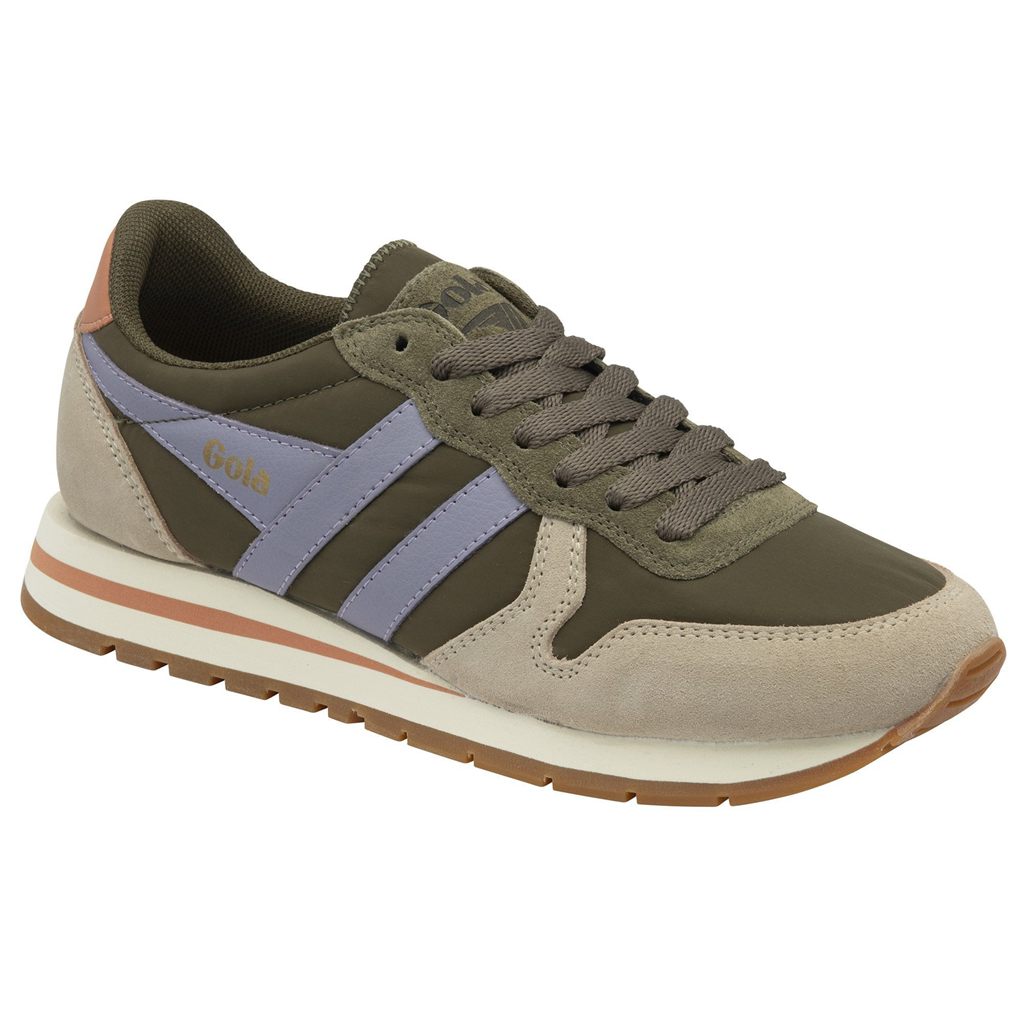 Gola Classics Daytona Chute Sneakers Khaki Lavendel Nederland | 576-ZKWIPD