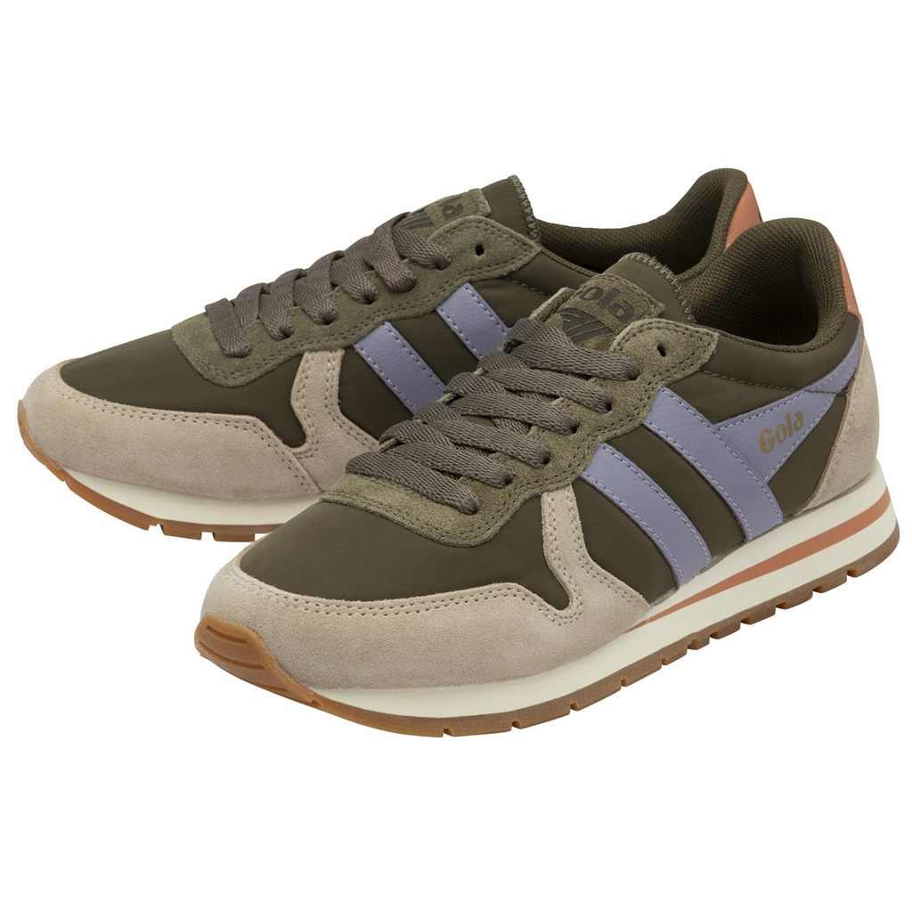 Gola Classics Daytona Chute Sneakers Khaki Lavendel Nederland | 576-ZKWIPD