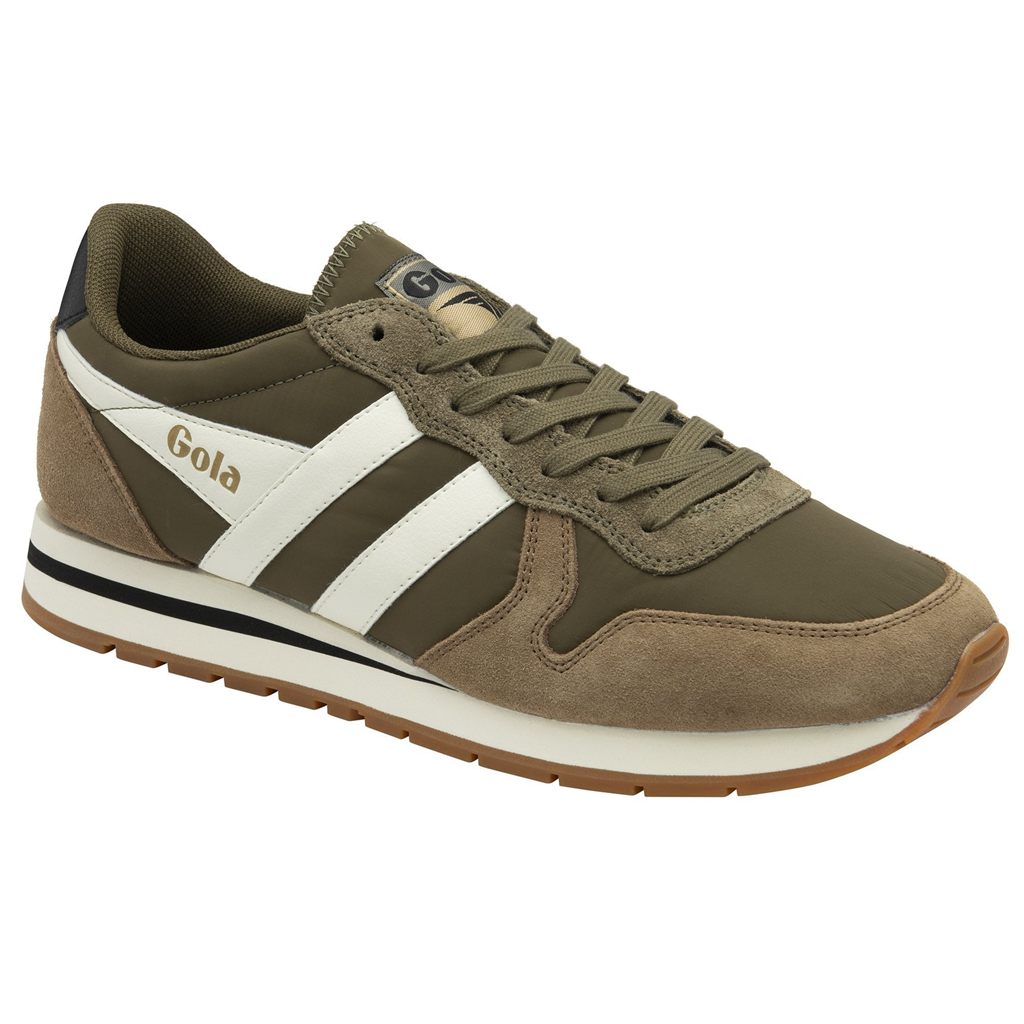Gola Classics Daytona Chute Sneakers Khaki Wit Nederland | 592-CARZTQ