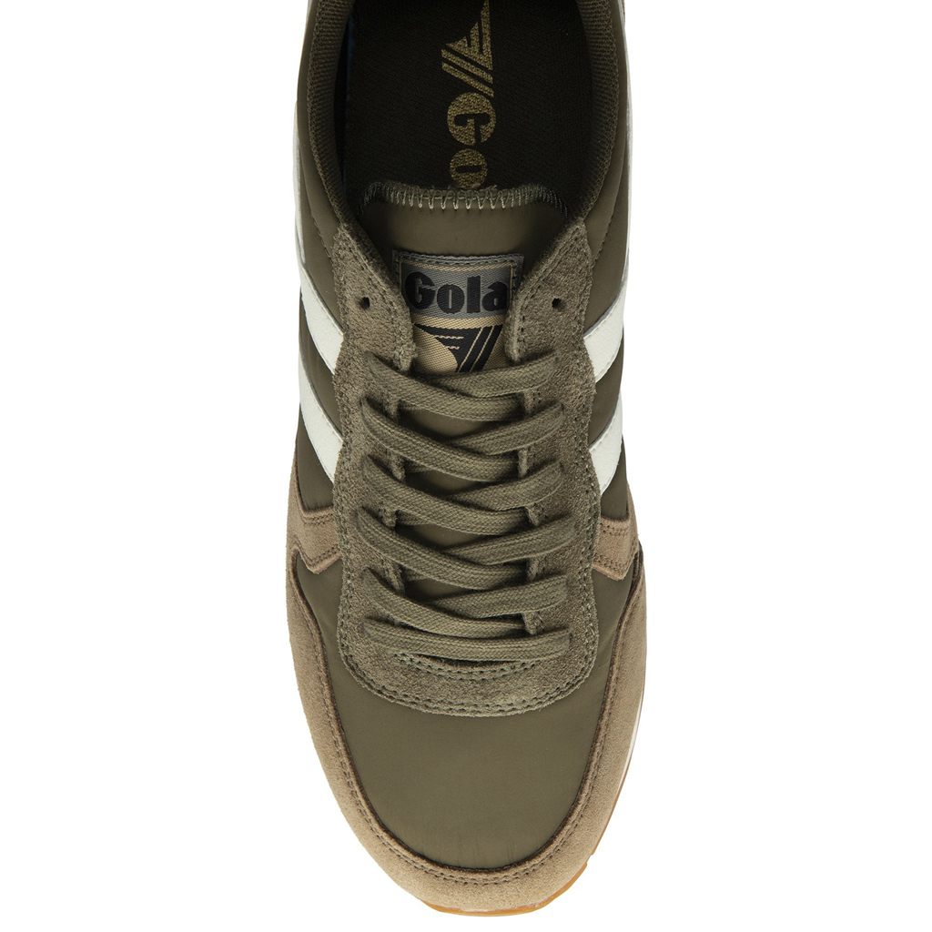 Gola Classics Daytona Chute Sneakers Khaki Wit Nederland | 592-CARZTQ