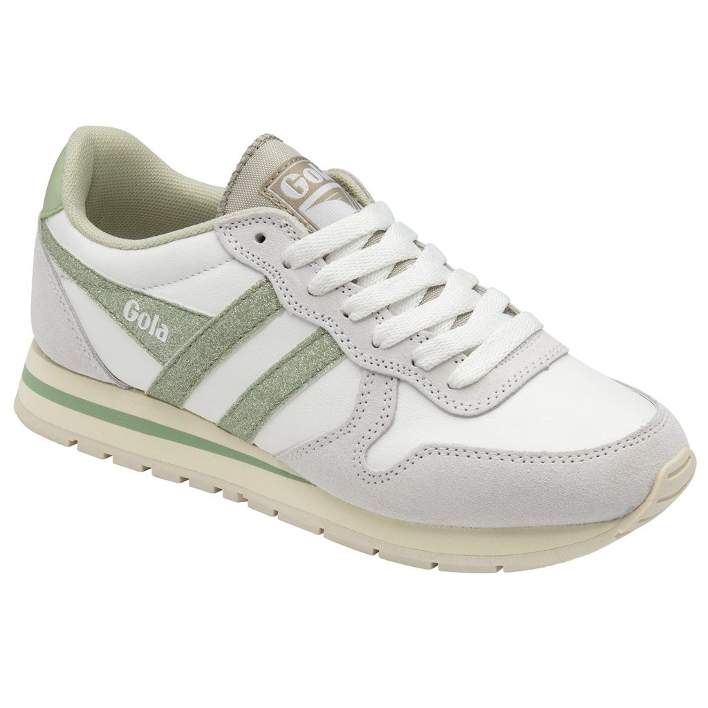Gola Classics Daytona Glitter Sneakers Wit Lichtgroen Nederland | 407-YKNIBW