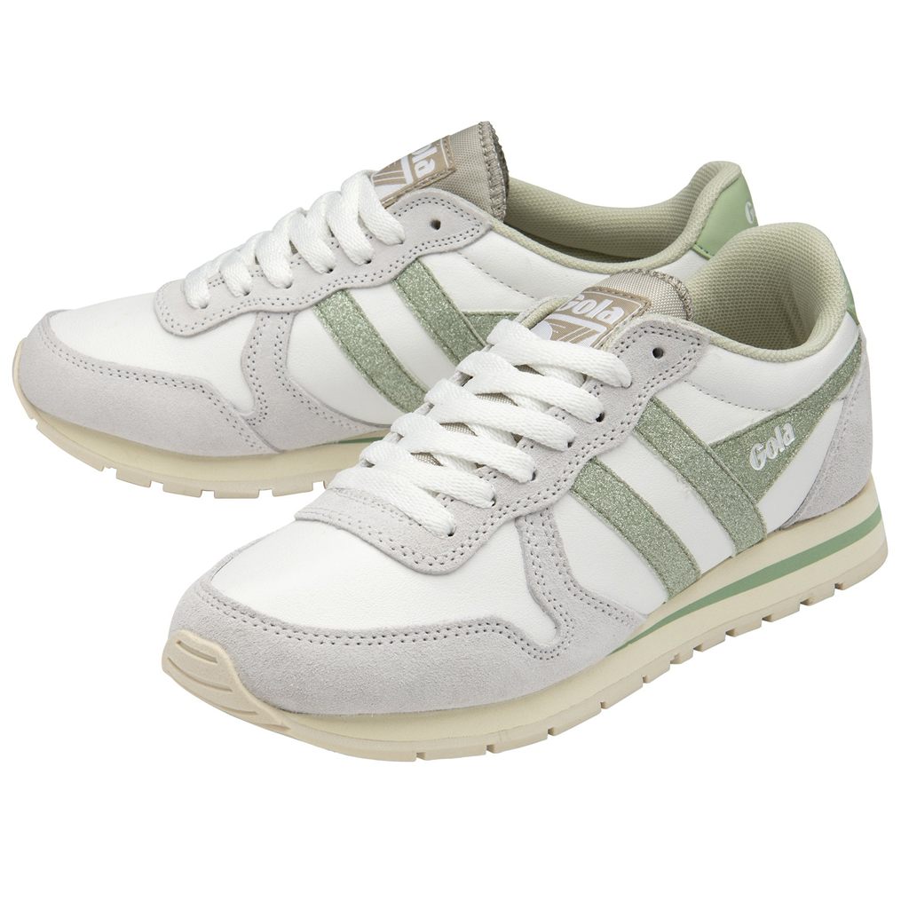 Gola Classics Daytona Glitter Sneakers Wit Lichtgroen Nederland | 407-YKNIBW