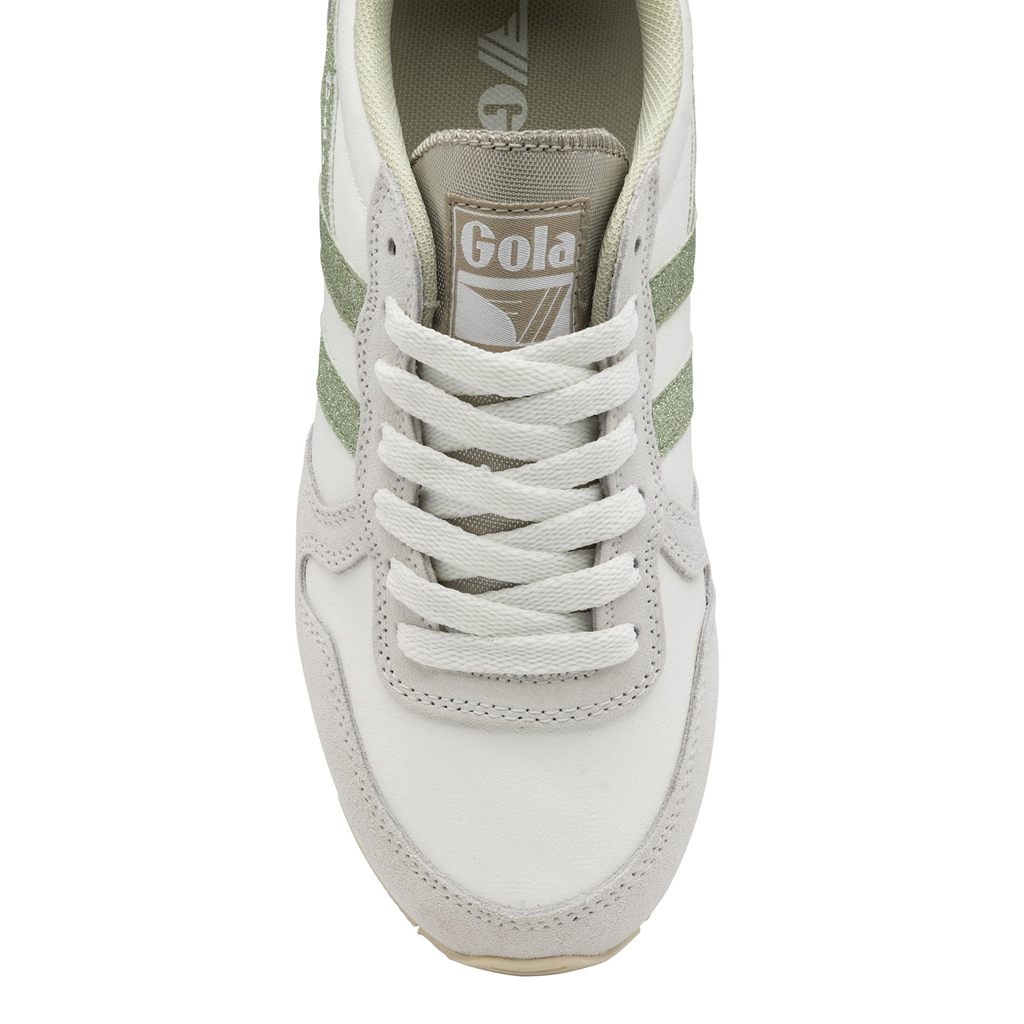 Gola Classics Daytona Glitter Sneakers Wit Lichtgroen Nederland | 407-YKNIBW