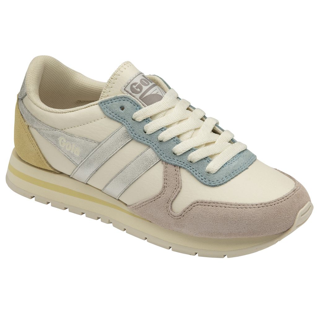 Gola Classics Daytona Quadrant Sneakers Wit Zilver Citroen Nederland | 507-ESXDPW