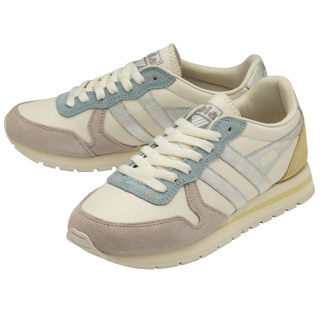 Gola Classics Daytona Quadrant Sneakers Wit Zilver Citroen Nederland | 507-ESXDPW