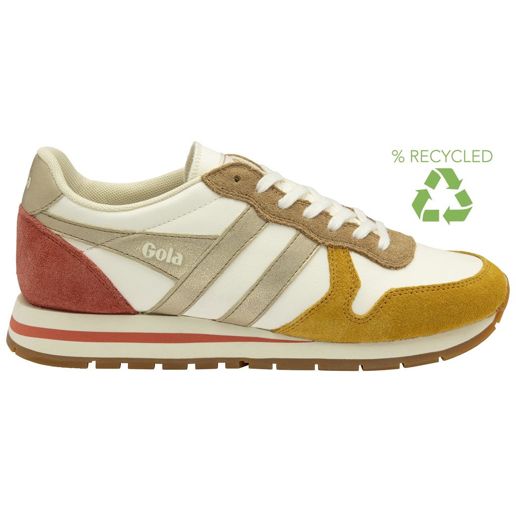 Gola Classics Daytona Quadrant Sneakers Wit Goud Nederland | 701-BRSNTL