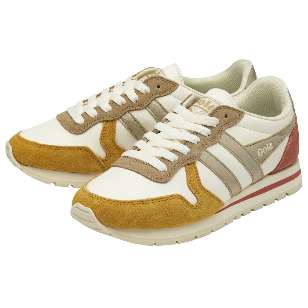Gola Classics Daytona Quadrant Sneakers Wit Goud Nederland | 701-BRSNTL