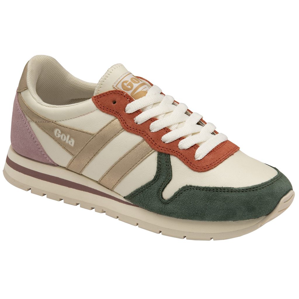 Gola Classics Daytona Quadrant Sneakers Wit Goud Roze Nederland | 529-EQGFLH