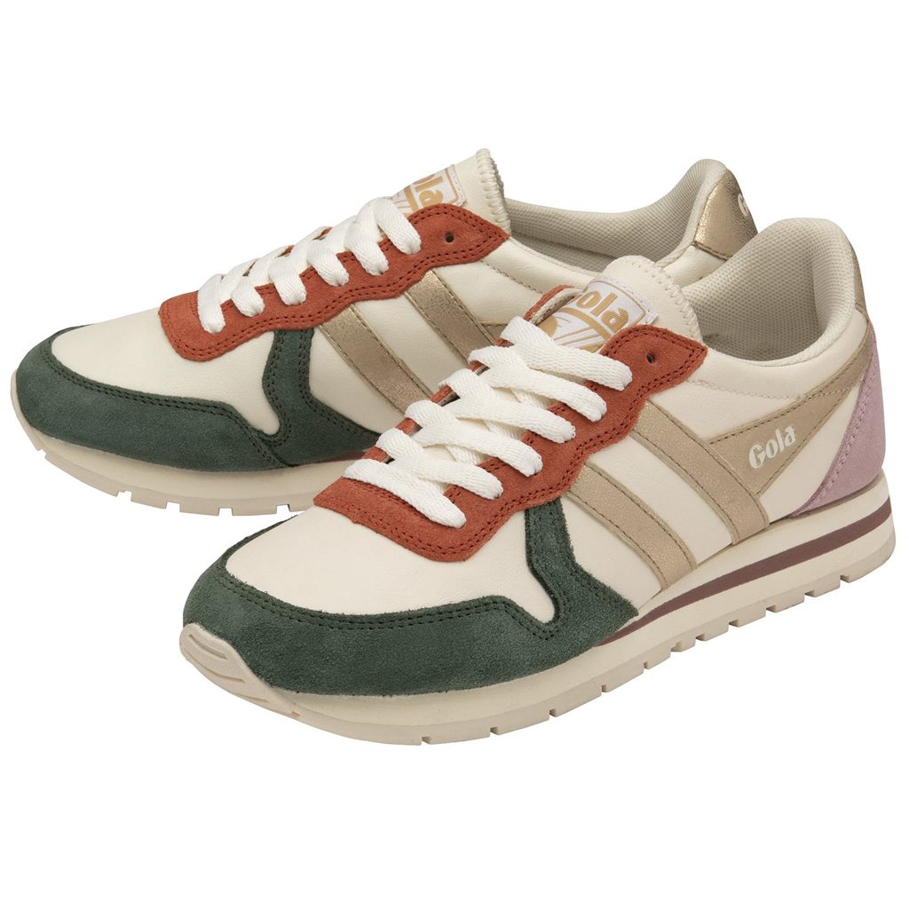 Gola Classics Daytona Quadrant Sneakers Wit Goud Roze Nederland | 529-EQGFLH