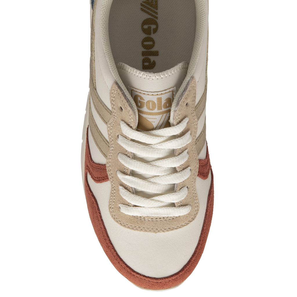 Gola Classics Daytona Quadrant Sneakers Wit Oranje Goud Nederland | 876-IVTHPF