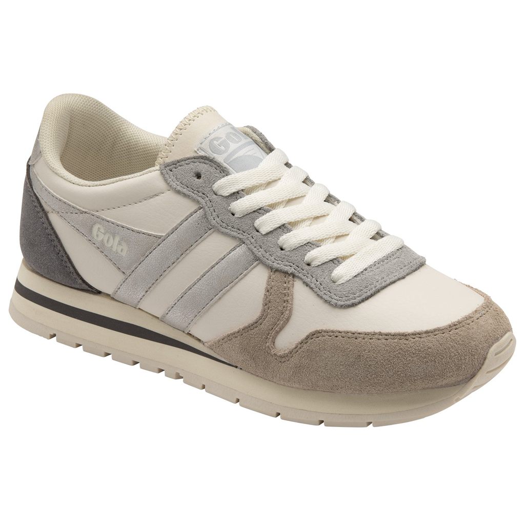 Gola Classics Daytona Quadrant Sneakers Wit Grijs Zilver Nederland | 623-PZVXEH
