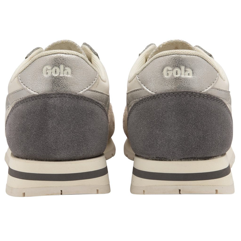Gola Classics Daytona Quadrant Sneakers Wit Grijs Zilver Nederland | 623-PZVXEH