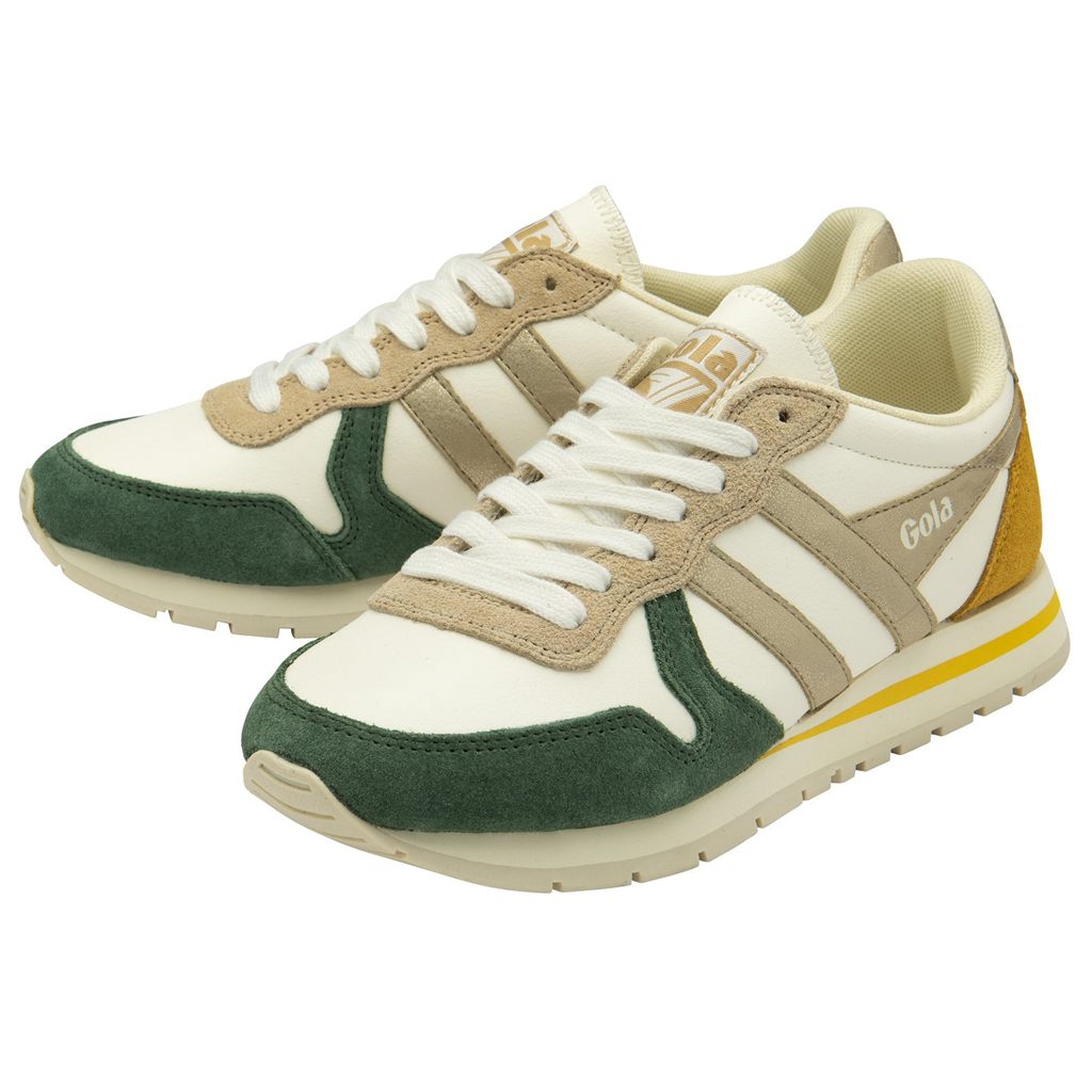 Gola Classics Daytona Quadrant Sneakers Wit Goud Nederland | 536-PMRZKI