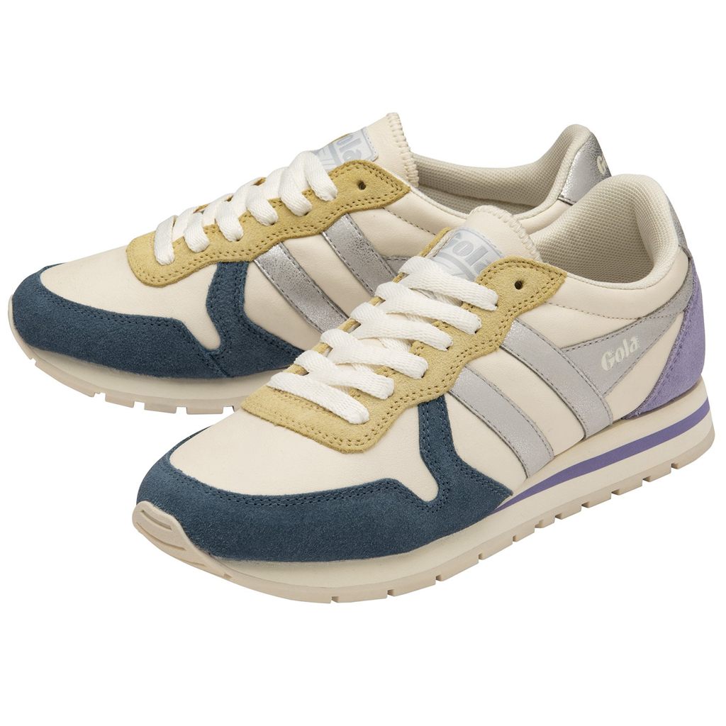Gola Classics Daytona Quadrant Sneakers Wit Zilver Lavendel Nederland | 731-TCJRHP