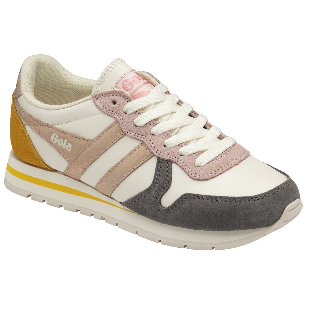 Gola Classics Daytona Quadrant Sneakers Wit Roze Goud Nederland | 584-JXLYTW