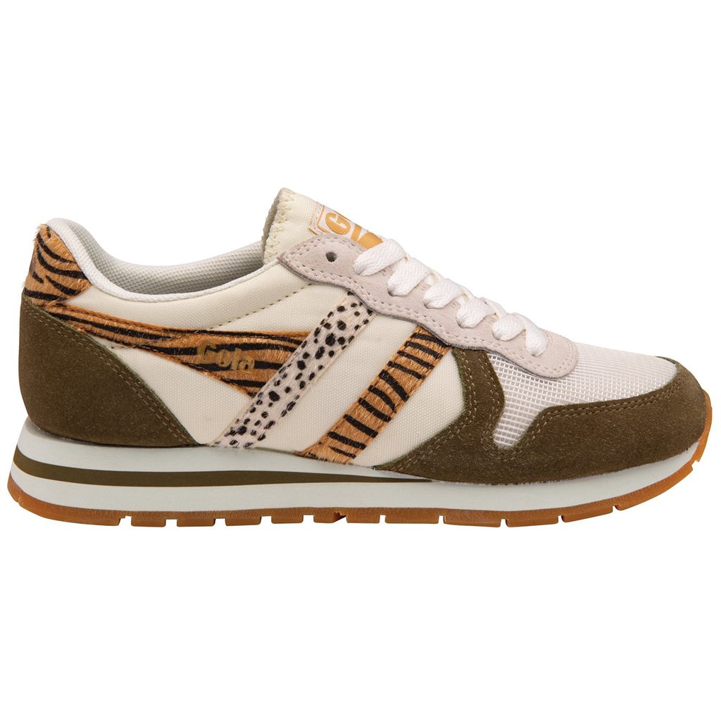 Gola Classics Daytona Safari Sneakers Wit Khaki Nederland | 217-YMHJPC