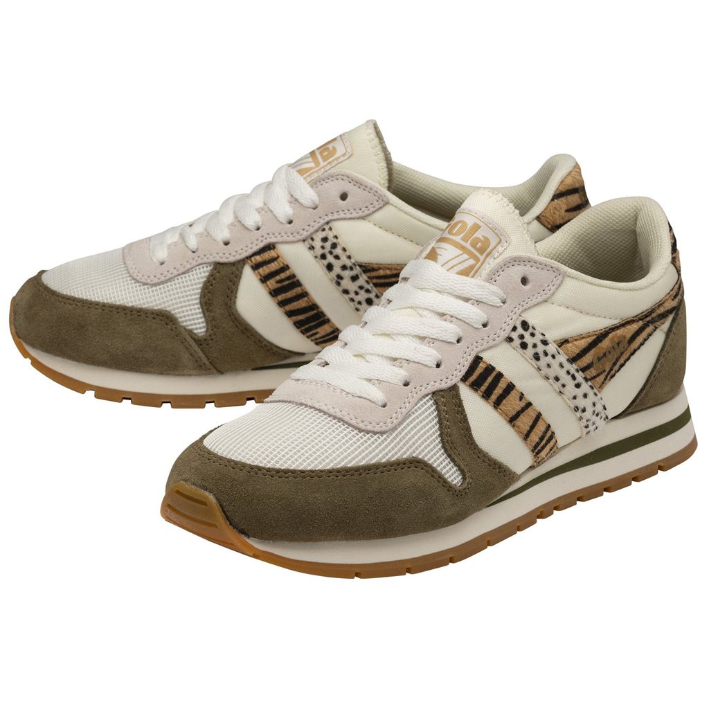 Gola Classics Daytona Safari Sneakers Wit Khaki Nederland | 217-YMHJPC