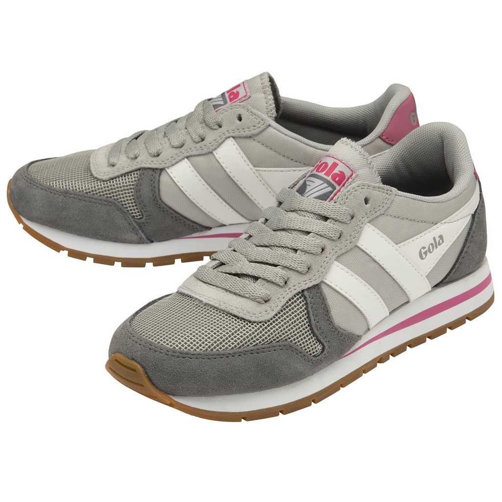 Gola Classics Daytona Sneakers Lichtgrijs Wit Roze Nederland | 076-TPNAHG