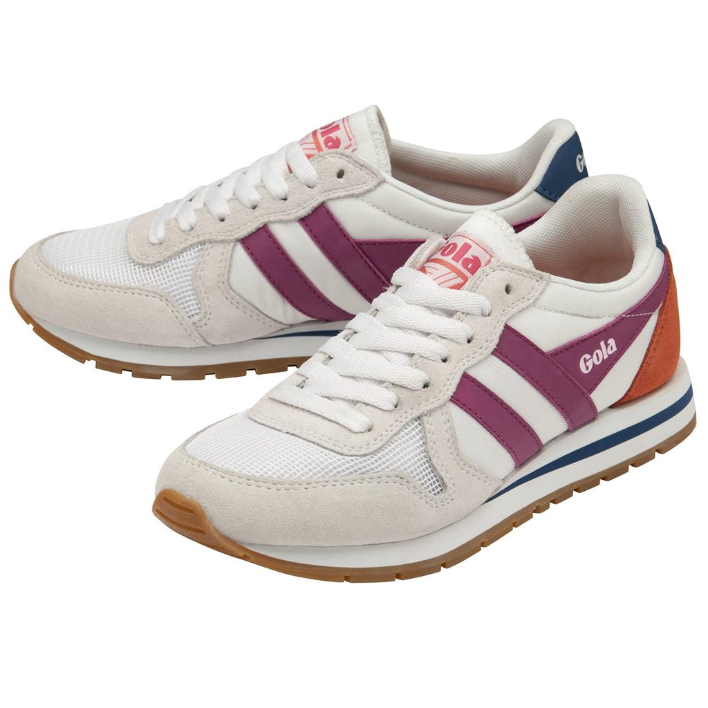 Gola Classics Daytona Sneakers Wit Fuchsie Blauw Nederland | 051-UJDINM