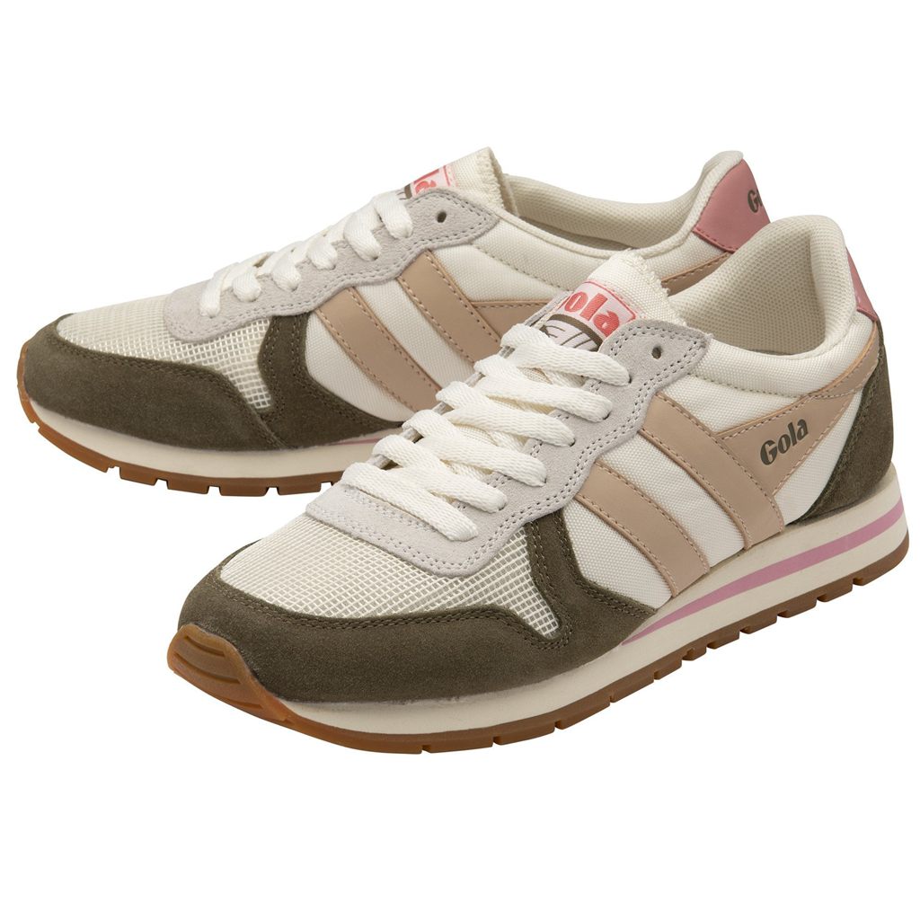 Gola Classics Daytona Sneakers Wit Khaki Roze Nederland | 412-YIOHFN