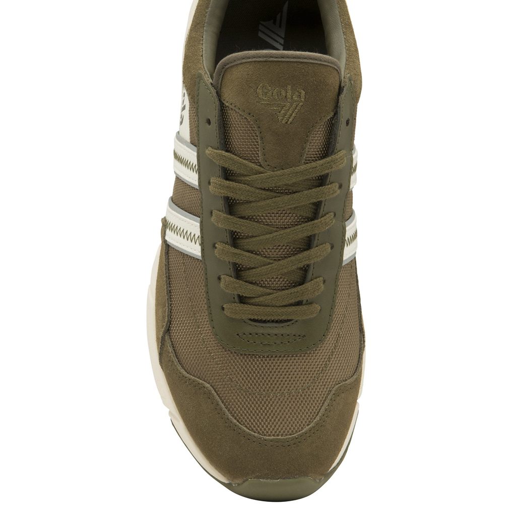 Gola Classics Eclipse Legacy Sneakers Khaki Wit Nederland | 691-VRDZGY