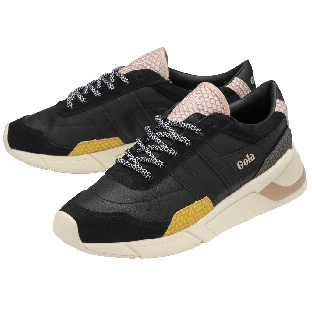 Gola Classics Eclipse Trident Snake Sneakers Zwart Roze Nederland | 150-MWELVC