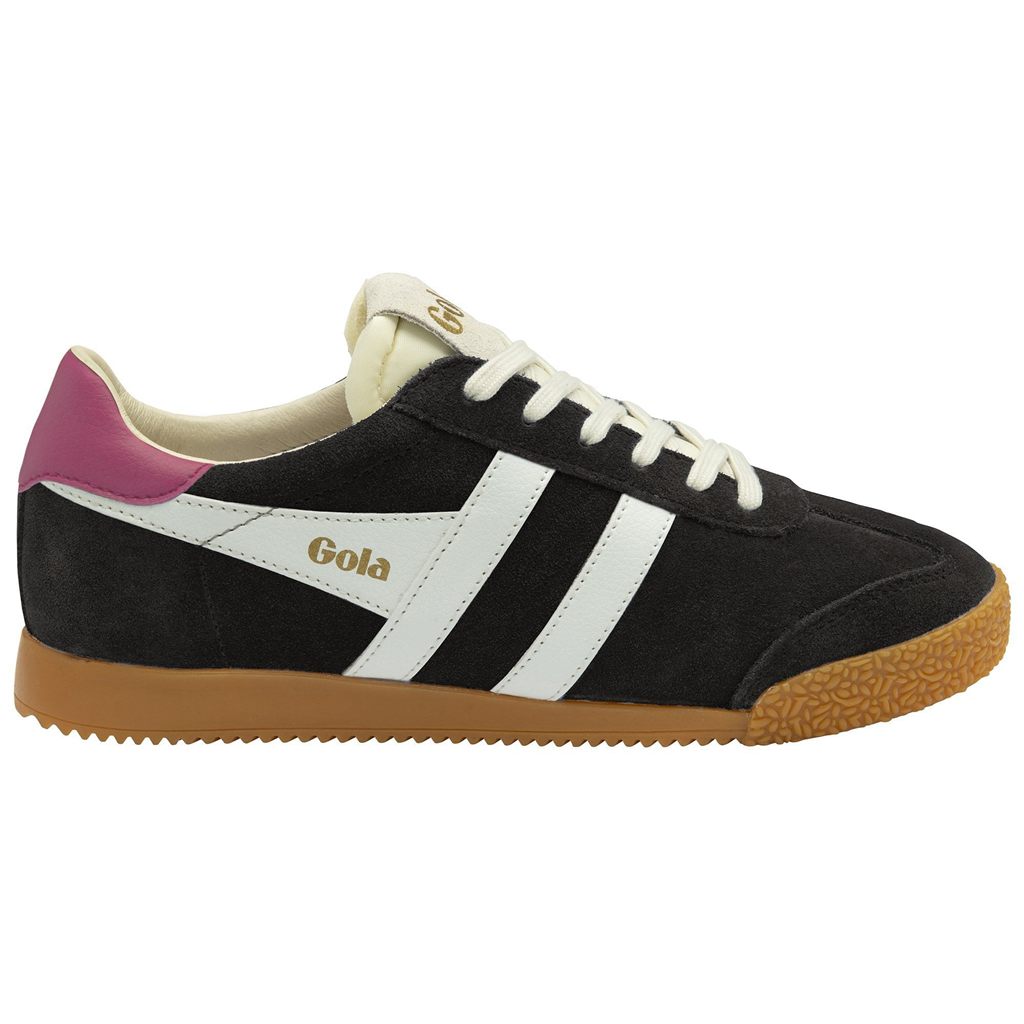 Gola Classics Elan Sneakers Zwart Wit Fuchsie Nederland | 013-WBVELR