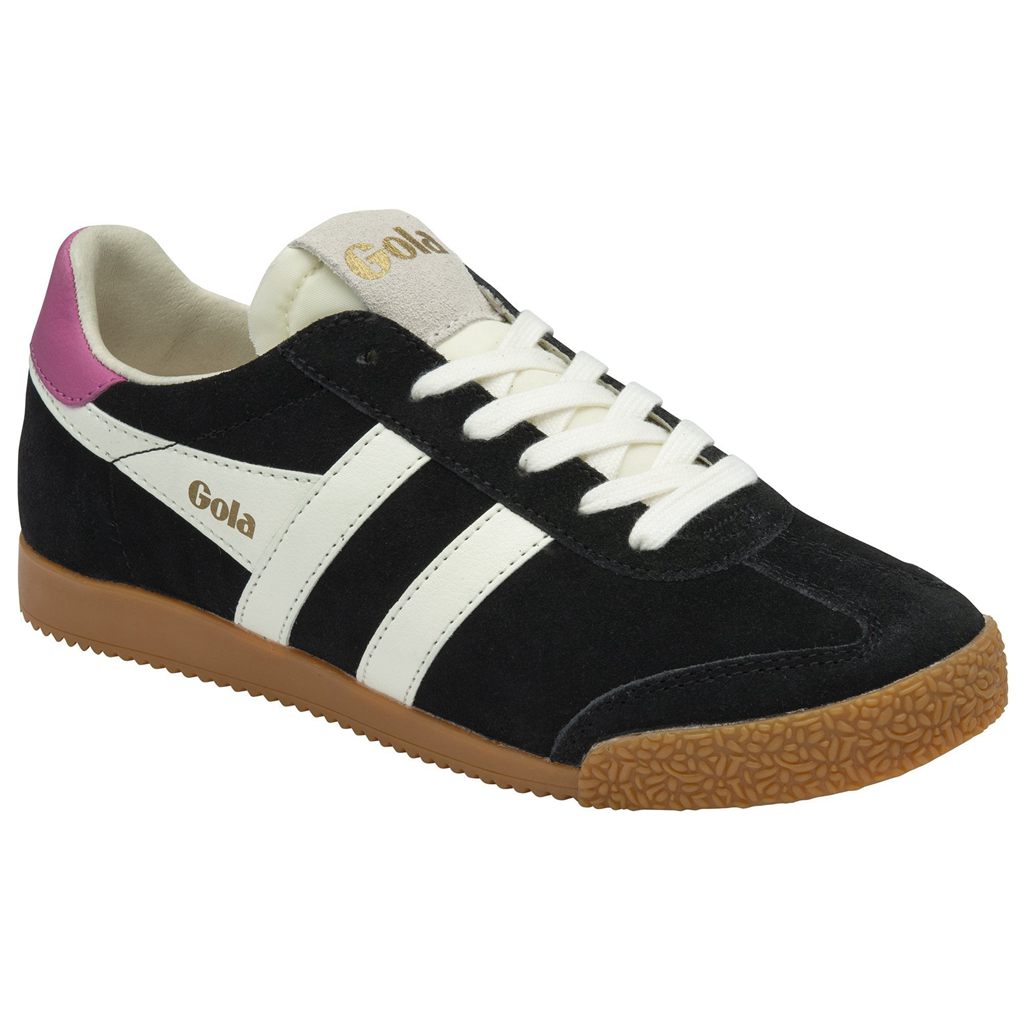 Gola Classics Elan Sneakers Zwart Wit Fuchsie Nederland | 013-WBVELR